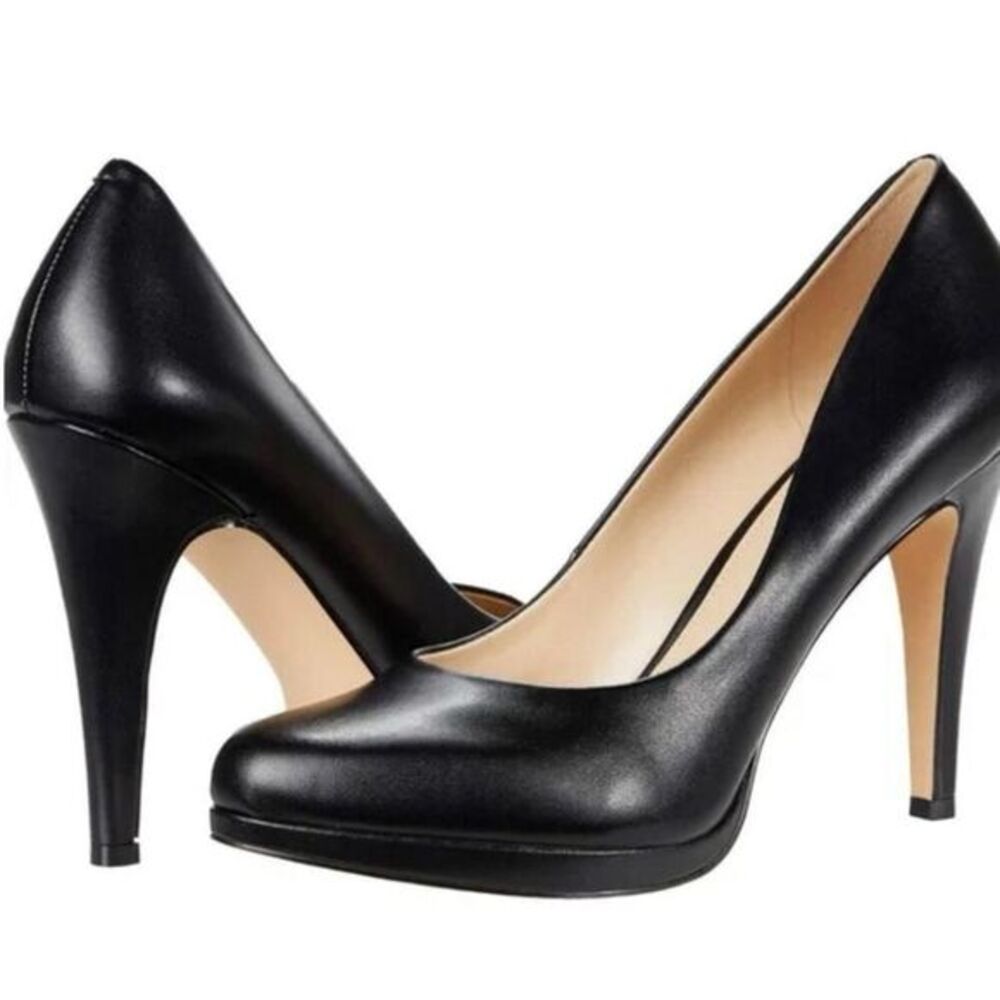 Nine West leather 4inch pumps size 7.5‎